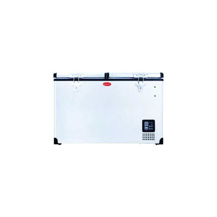 Snomaster 81.5L Dual Stainless Steel Fridge Freezer
