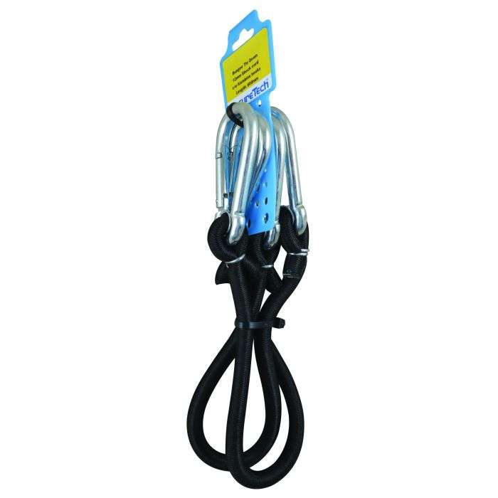 SecureTech Carabiner 2PK Hooks Bungee Strap 600x12mm