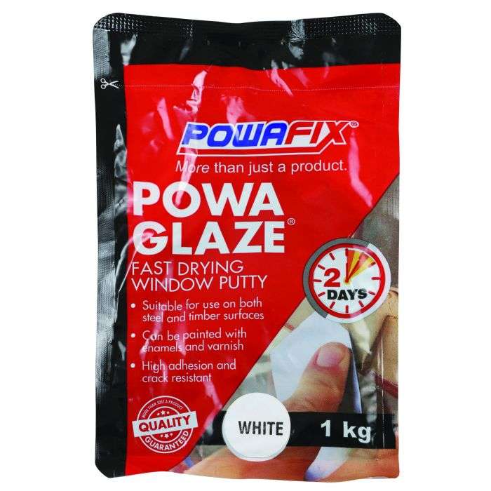 Powafix White Glazing Putty Fast Drying 1KG