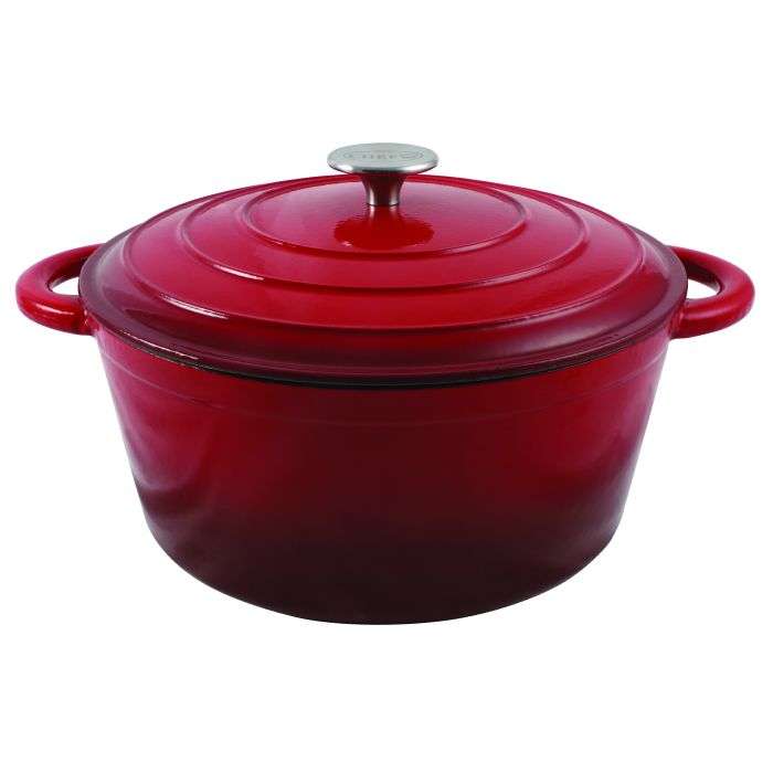 LK's Red Enamel Casserole Pot 6L