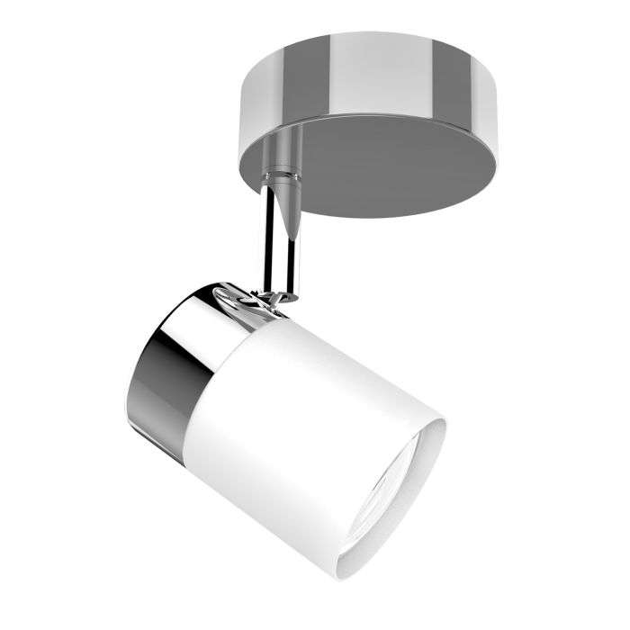 Bright Star Chrome & White 1 Light Spotlight