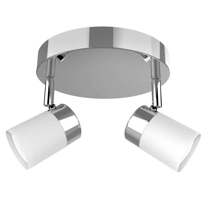 Bright Star Chrome & White 2 Lights Spotlights