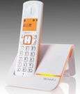 Alcatel - Versatis F200 Cordless Home Telephone - Orange  and White