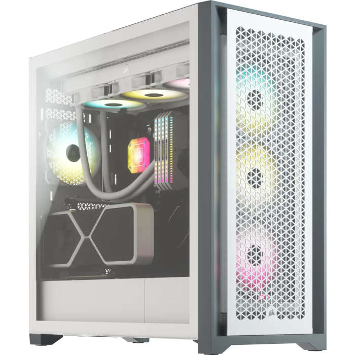 Corsair 5000D Rgb Airflow Tempered Glass Mid-Tower; White