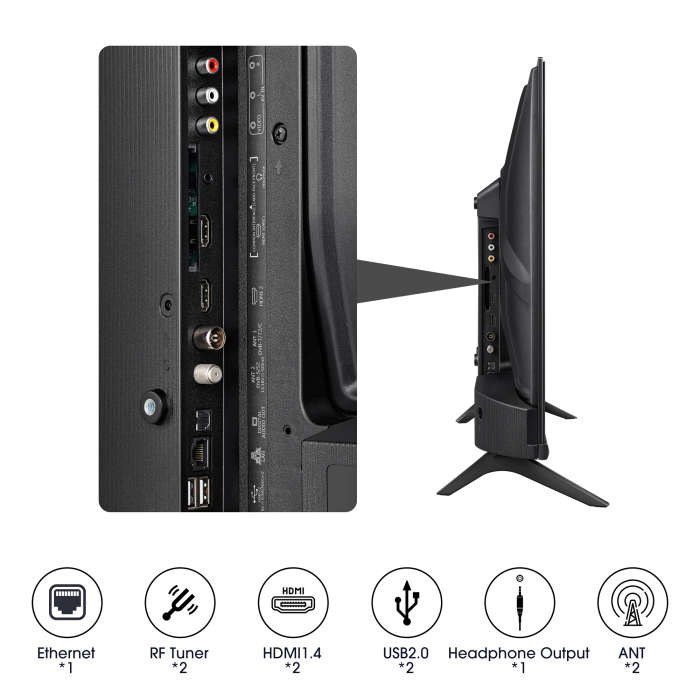 Hisense 40 Inch Direct Led Backlit Full Hd Smart Tv  Resolution 1920 × 1080 Native Contrast R...