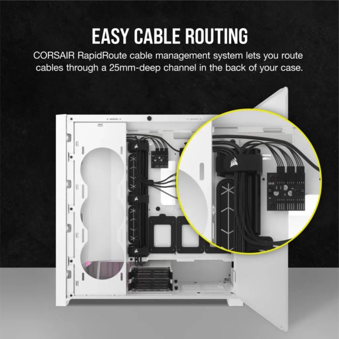 Corsair 5000D Rgb Airflow Tempered Glass Mid-Tower; White