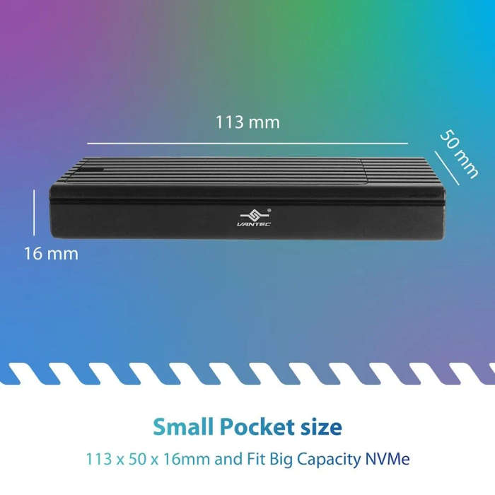 NexStar SX; M.2 NVMe SSD to USB 3.2 Gen2x2; 20G; Type C; Black Enclosure (NST-230C3-BK)
