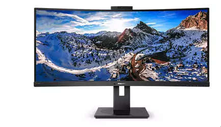 Philips Pro 34In Curved Wqhd Va Hdr400 Freesync Usb-C Dock Webcam