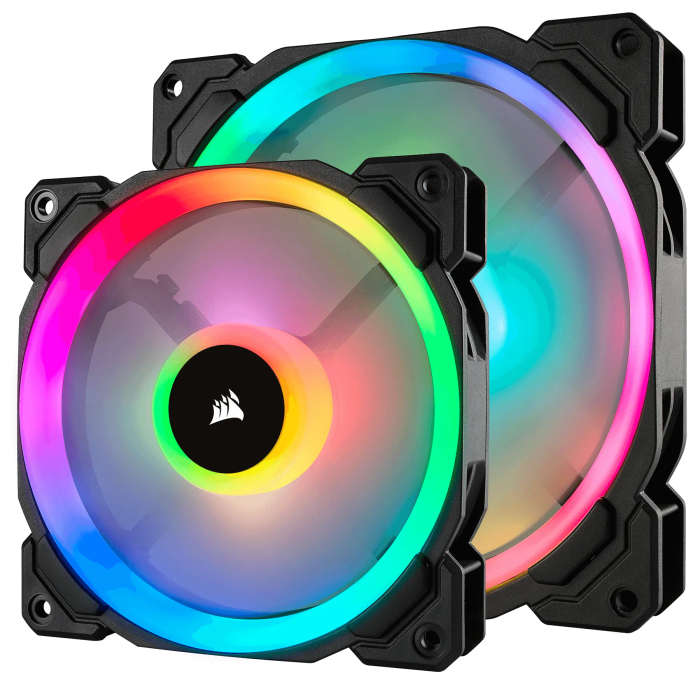 Corsair Ll120 Rgb 120Mm Dual Light Loop Rgb Led Pwm 600 - 1500 Rpm Cooling Fan
