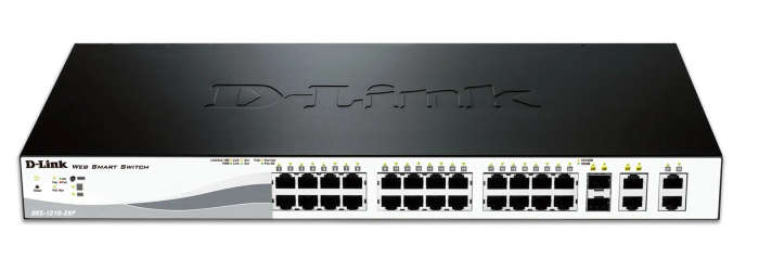 D-Link 26-Port Smart Managed Poe Switch - 24X 10 100Mbps Ports, 2X 1Gbps Ports (2X Sfp Combo), 19...