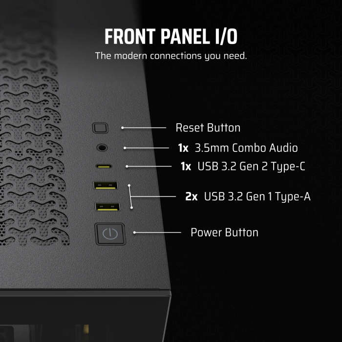 iCUE LINK 3500X RGB Mid-Tower PC Case; Black