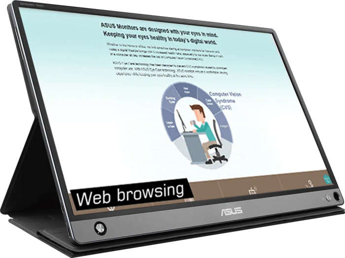 Asus Monitor Touch Portable Monitor  15.6-Inch Ips Full Hd 10-Point Touch Hybrid Signal Solution Usb
