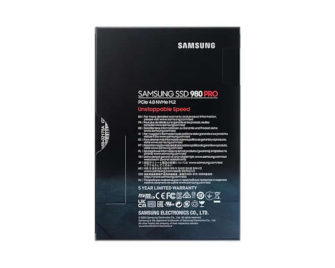 Samsung 2tb 980 Pro Nvme Gen 4x4 Ssd Mz-v8p2t0bw