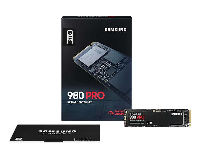Samsung 2tb 980 Pro Nvme Gen 4x4 Ssd Mz-v8p2t0bw