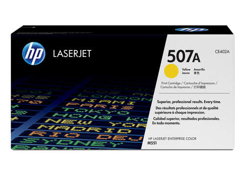 Hp # 507Laserjet Enterprise 500 Color M551 Yellow Print Cartridge.