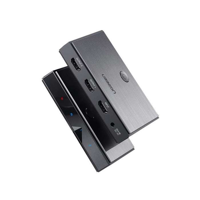 UGreen 50707 HDMI V2.0 1-In to 2-Out 2Port Amplified Splitter Supports 4K@60Hz resolution, 18Gbps...