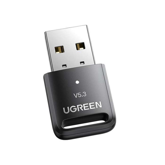 UGreen 90225 Bluetooth V5.3 Mini USB Adapter With LED Indicator, Low Latency And Upto 20m (Max) C...