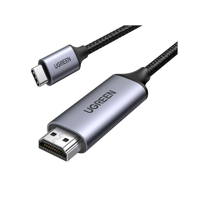 Ugreen 50570 Usb-C Male To Hdmi Male 1.5M Cable With Nickle-Plated Connectors & Supports Resoluti...
