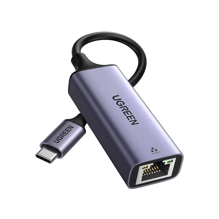 UGreen 50737 USB-C 3.1 Male to RJ45 Female Gigabit Ethernet Adapter with Nickle-Plated Connector ...