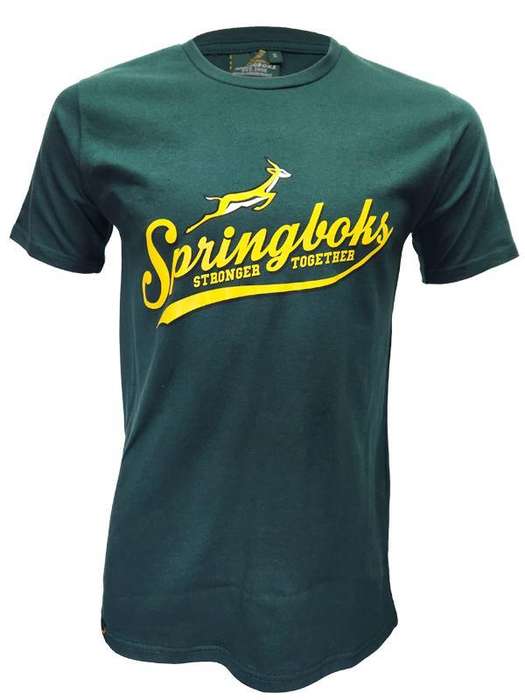 Mens Springbok Stronger Together Tee Green