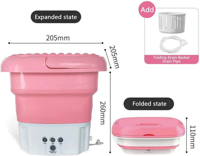 Silicone Electric Mini Foldable Washing Machine