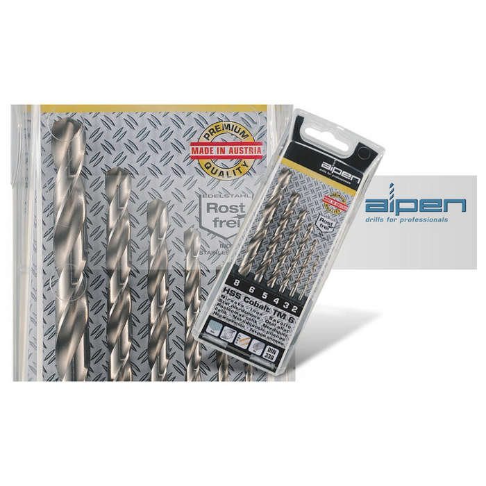 Alpen Cobalt Drill Bit Set 6 Piece 2-8mm