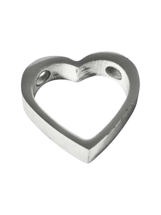 Heart Pendant in stainless steel, 16x4mm no bail