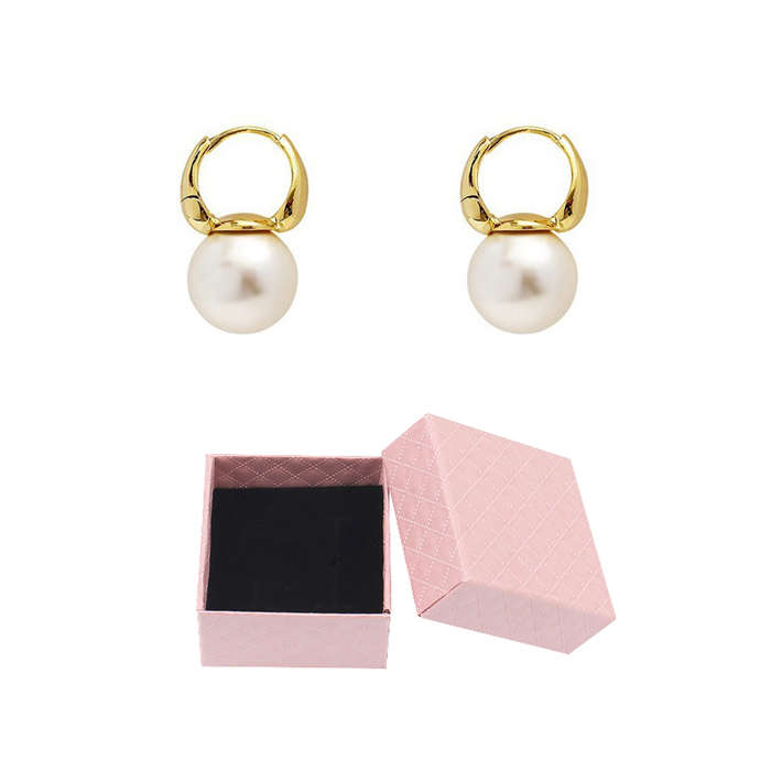 Jacaranda Gold Plated Hypoallergenic Pearl Earrings Elegant Jewelry