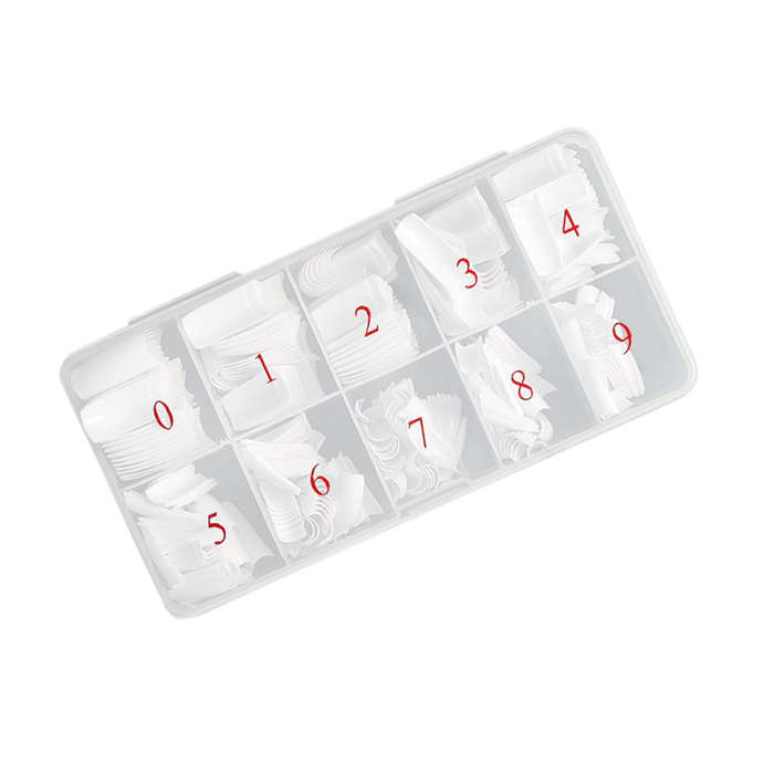500 Piece Lady French Acrylic Style Artificial False Nails - White