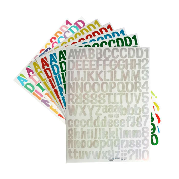 Jacaranda Holographic Laser Letter Stickers Back to School Stickers - Gold