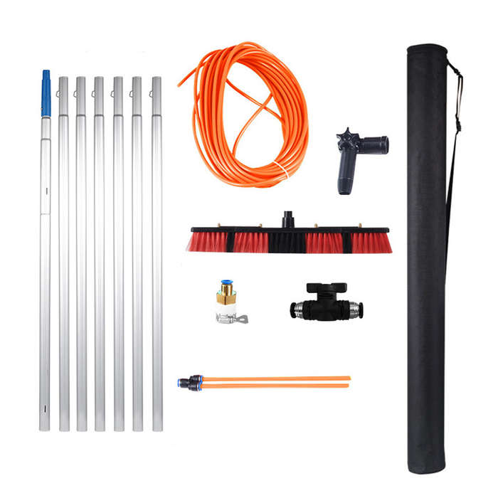 10M Long Water Telescopic Pole Brush Solar Panel Cleaning Brush