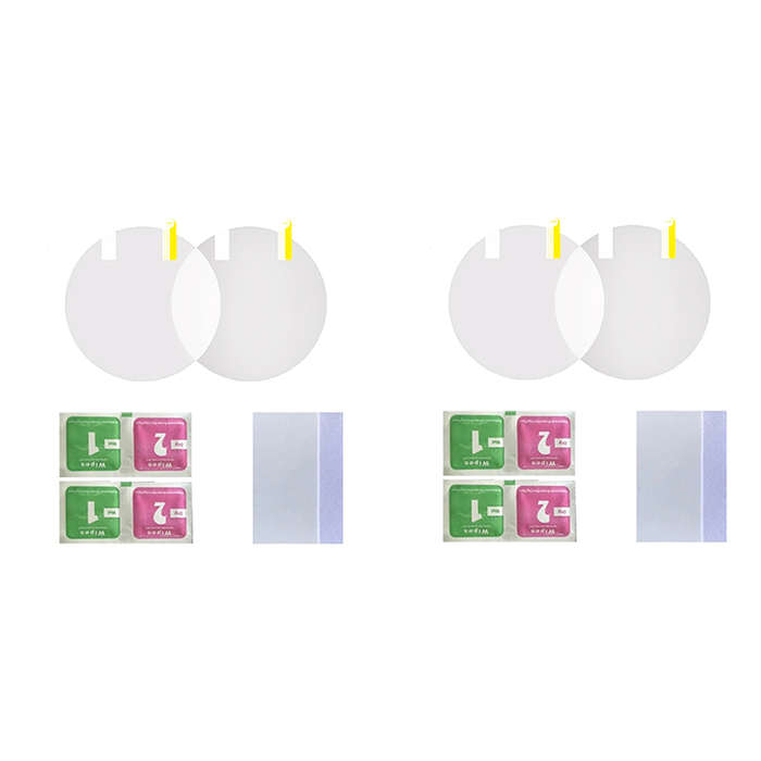 DHAO 4 Piece HD Waterproof Anti-Fog Car Rearview Mirror Clear Nano Film - 80mm-round
