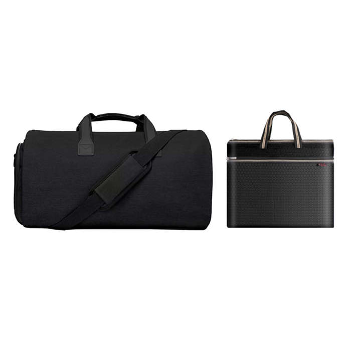 Webuy Convertible Travel Garment Bag Hanging Suitcase Suit Travel Bag - Black