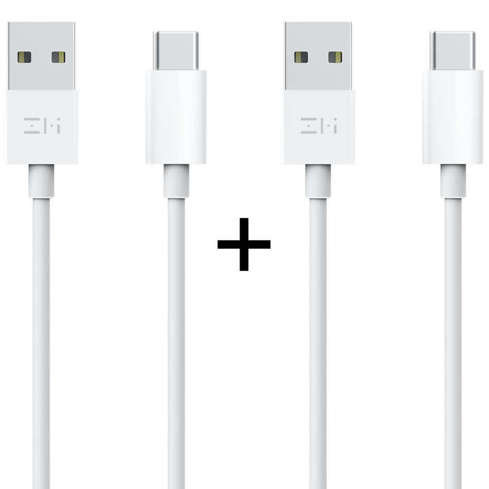 ZMI 1m - 3A USB Type-A to Type-C Cable - White (2PCS)