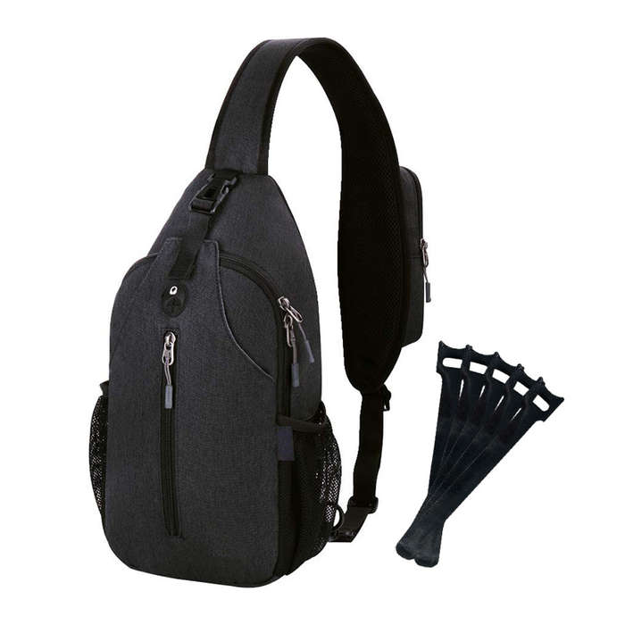 Webuy Crossbody Sling Backpack Sling Bag Travel Hiking Chest Bag - Black