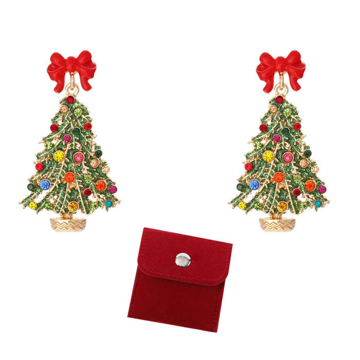 Bigfive Cute Christmas Earrings For Women Party Jewelry Trees