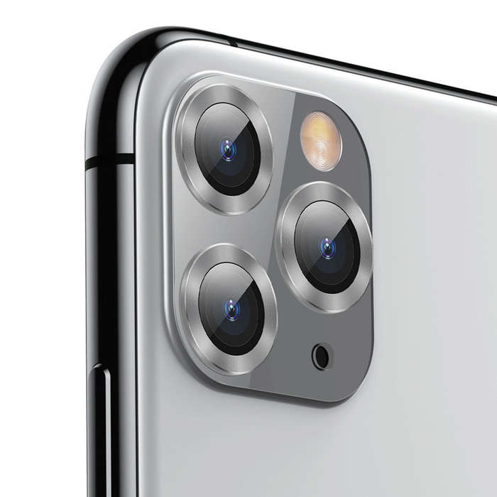 Baseus Alloy Lens Protection Ring for iPhone 11 or 11 Pro/11 Pro Max - Silver - Apple iPhone 11 Pro