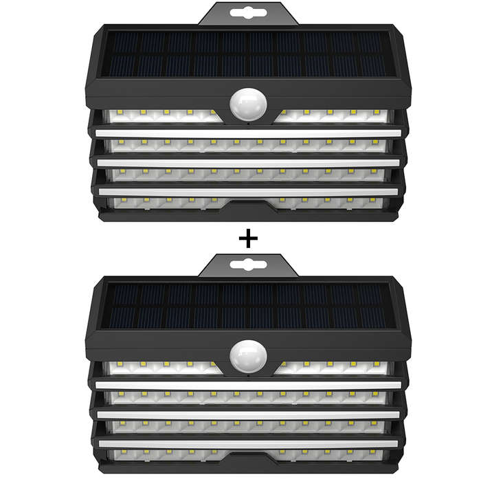 Baseus 5.1W ECS LED Solar Energy Motion Sensor Wall Light (2 PCS) - Black