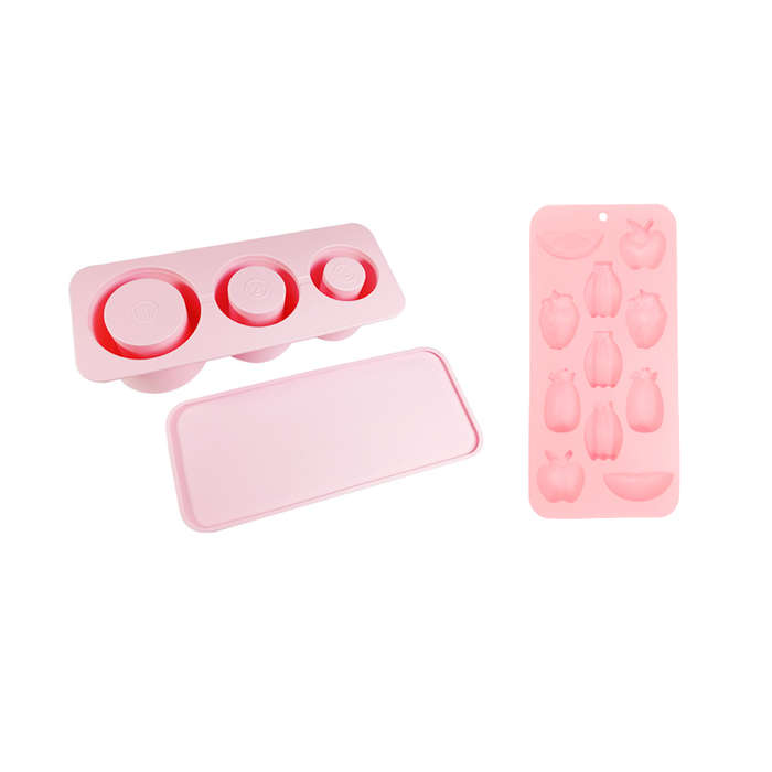 Ice Cube Tray for 40oz Tumbler With 3-in-1 Silicone Ice Cube Mould - Pink