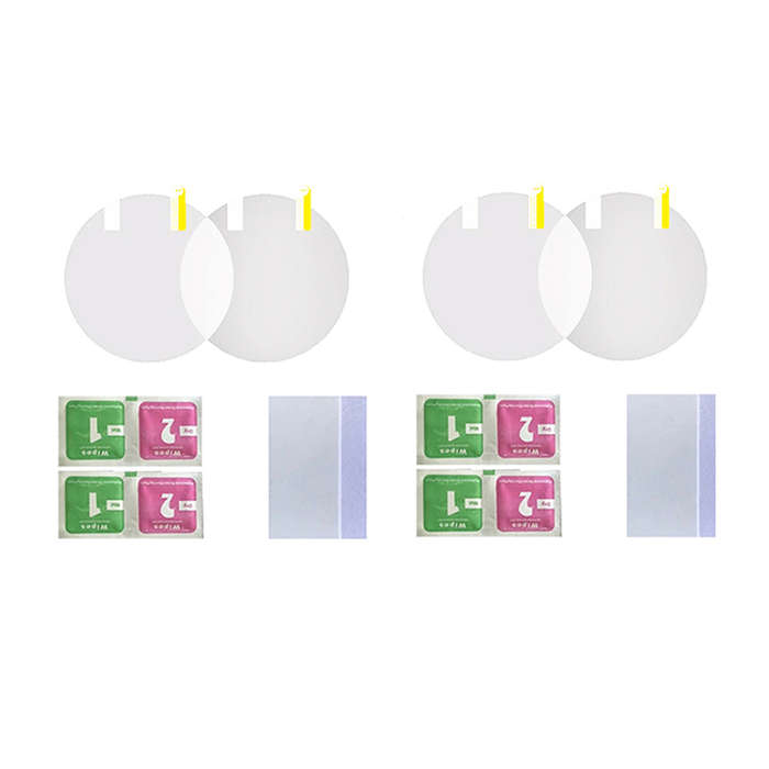 DHAO 4 Piece HD Waterproof Anti-Fog Car Rearview Mirror Clear Nano Film - 100mm-round
