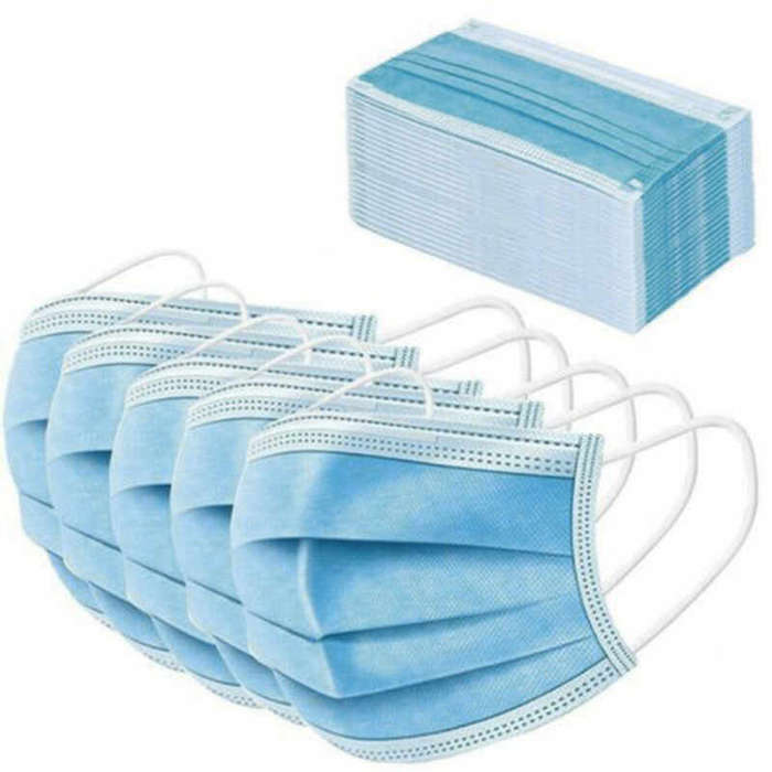 40 x 3-ply Disposable Face Masks with Ear Loops
