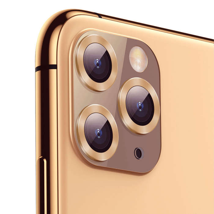 Baseus Alloy Lens Protection Ring for iPhone 11 or 11 Pro/11 Pro Max - Gold - Apple iPhone 11 Pro