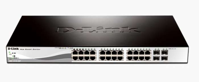 D-LINK 28-Port Gigabit Smart Managed PoE Switch 24 POE 10/100/1000 PORTS+4GIGABIT SFP PORTS