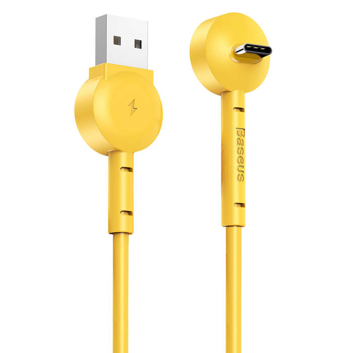 Baseus 1m - 2.1A Maruko Video Stand USB Type-A 2.0 to Type-C Cable - Yelow