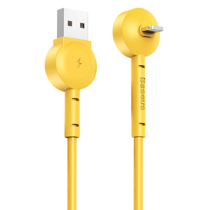 Baseus 1m - 2.1A Maruko Video Stand USB Type-A 2.0 to Lightning - Yellow