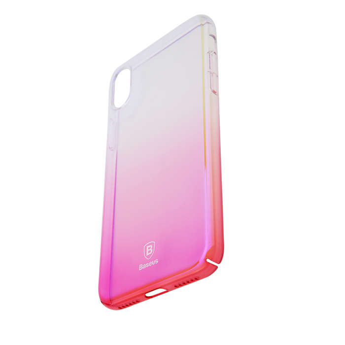 Baseus Glaze Case for iPhone X & XS - Transparent Pink