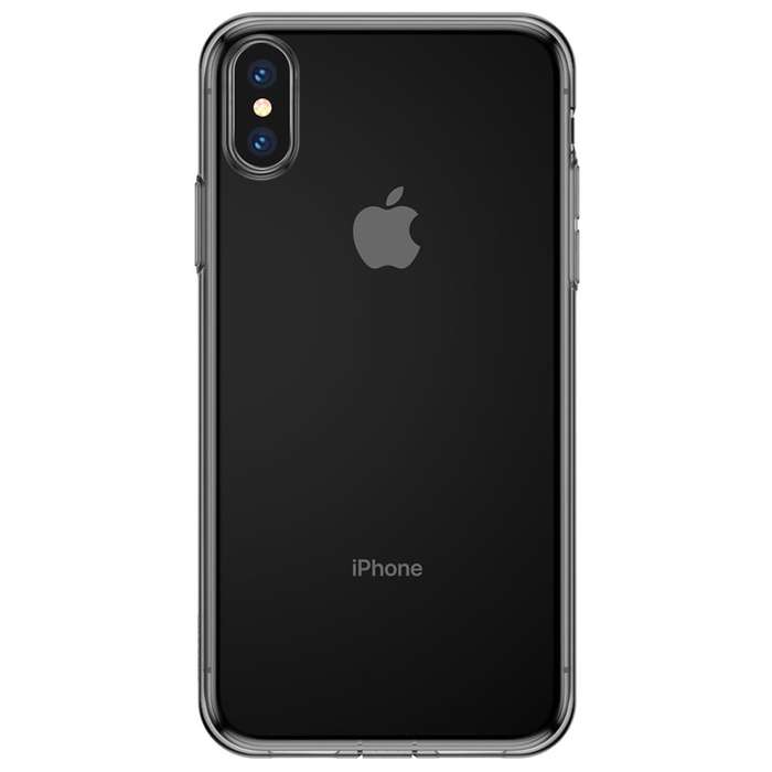 Baseus Simple Series Case (With Plug) for iPhone XS Max - Transparent Black