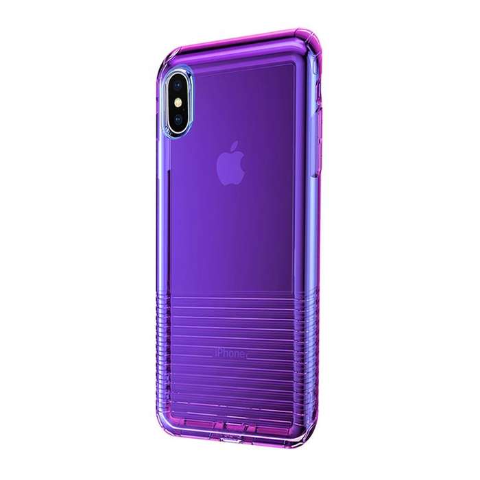Baseus Colourful Airbag Case for iPhone X & XS - Transparent Pink