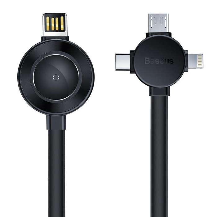 Baseus 0.1m - 3A 4in1 USB TypeA2.0 to Apple Watch, Lightning, Type-C, Micro