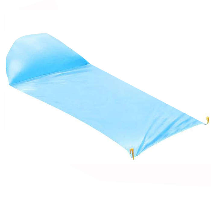 DHAO-Outdoor Camping Mat With Pillow Moisture Inflatable Pad Air Sofa - Blue-Single